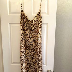 Leopard slip dress